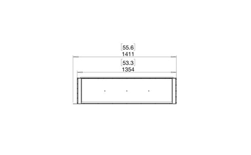 Ecosmart Fire Flex 50RC Right Corner Fireplace Insert - Black Finish / Stainless Steel Burner - ESF.FX.50RC